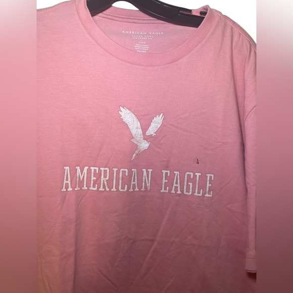 America Eagle New Pink Logo Graphic Cotton Short Sleeve Tee Shirt Size Large - Picture 4 of 7